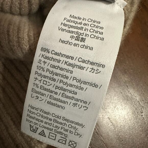 J.CREW Cropped Sweater Tank Tan Cashmere Blend Pullover Ribbed Knit - Picture 9 of 11